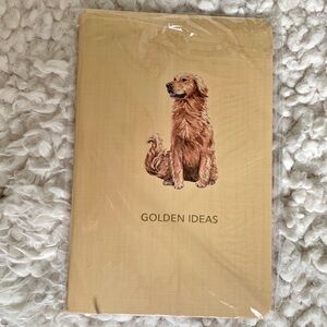 Golden Retriever Dog Pun “Golden Ideas” Tan Notebook Journal New